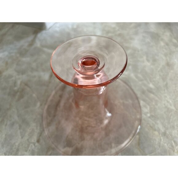 Vintage Pink Depression Glass Compote Dish Pedestal Stand - Picture 12 of 16